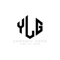 YLG letter logo design with polygon shape. YLG polygon and cube shape logo design. YLG hexagon vector logo template white and black colors. YLG monogram, business and real estate logo.