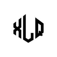 diseño de logotipo de letra xlq con forma de polígono. diseño de logotipo en forma de cubo y polígono xlq. xlq hexágono vector logo plantilla colores blanco y negro. monograma xlq, logotipo empresarial y inmobiliario.