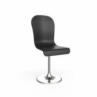 black office chair isolated on white photo