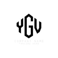 YGV letter logo design with polygon shape. YGV polygon and cube shape logo design. YGV hexagon vector logo template white and black colors. YGV monogram, business and real estate logo.