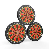 dart board on white background photo