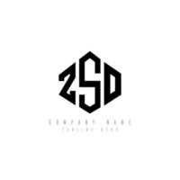 ZSO letter logo design with polygon shape. ZSO polygon and cube shape logo design. ZSO hexagon vector logo template white and black colors. ZSO monogram, business and real estate logo.