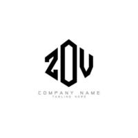 ZOV letter logo design with polygon shape. ZOV polygon and cube shape logo design. ZOV hexagon vector logo template white and black colors. ZOV monogram, business and real estate logo.