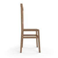 silla de madera aislada en blanco foto