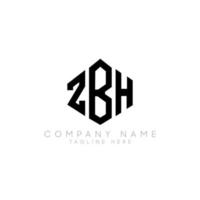 ZBH letter logo design with polygon shape. ZBH polygon logo monogram. ZBH cube logo design. ZBH hexagon vector logo template white and black colors. ZBH monogram, ZBH business and real estate logo.