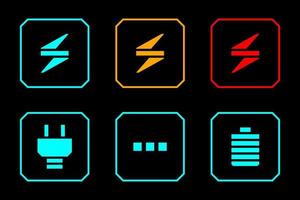 Abstract modern icons technology futuristic interface hud. vector