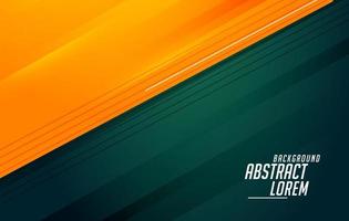 stylish green and orange abstract background design vector