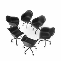 Black office chair isolated on white background photo