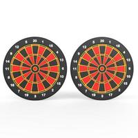 dart board on white background photo