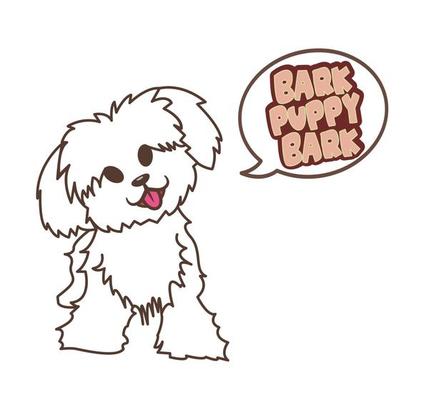 bark puppy cute animal illustration simple