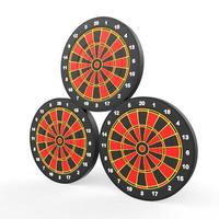 dart board on white background photo