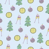 New year, seamless pattern. You can print it on paper or textile vector