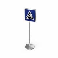 Pedestrian crossing sign 3d modelling photo