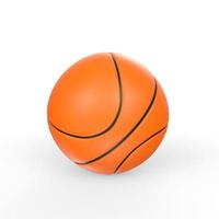 pelota de baloncesto aislada en blanco foto