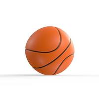 pelota de baloncesto aislada en blanco foto
