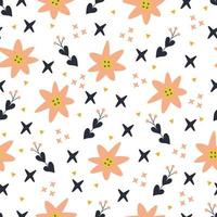 Seamless pattern with flowers. Background for wallpapers, textiles, papers, fabrics, web pages. vector