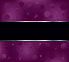 Purple background with circles and black stripe vector