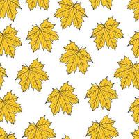 Seamless pattern with maple leaves for wallpapers, textiles, papers, fabrics, web pages. Leaf ornament, vintage style. vector