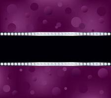 Purple background with diamonds and black stripe vector