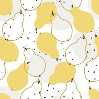 Abstract pear seamless pattern. Background for wallpapers, textiles, papers, fabrics, web pages. Fruit ornament, vintage style. vector