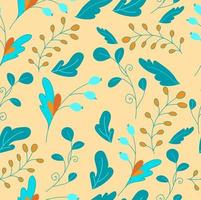 Bright pattern with berries and leaves vector