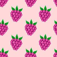 Raspberry pattern. Graphic design. vector