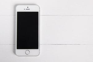 Silver white iPhone 5s. Product mockup for ui, ux design, app presentations photo