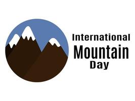 International Mountain Day, idea for poster, banner, flyer or postcard vector