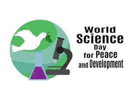 World Science Day for Peace and Development, idea for poster, banner, flyer or postcard vector