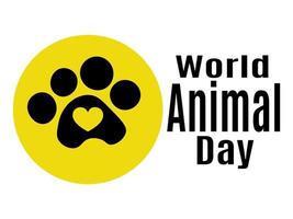 World Animal Day, idea for poster, banner, flyer or postcard vector