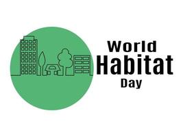 World Habitat Day, idea for poster, banner, flyer or postcard vector