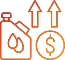 Oil Price Increase Icon Style vector