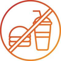 No Eating Icon Style vector