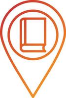 Library Location Icon Style vector