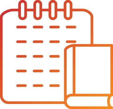 Library Calendar Icon Style vector