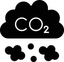 estilo de icono de co2 vector