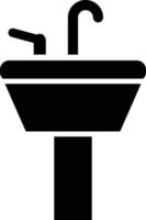 estilo de icono de lavabo vector