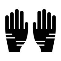 estilo de icono de guantes de electricista vector