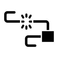 Broken Cable Icon Style vector