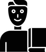 Library Man Icon Style vector