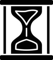 estilo de icono de reloj de arena vector