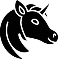 estilo de icono de unicornio vector