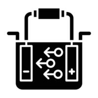 estilo de icono de electrólisis vector