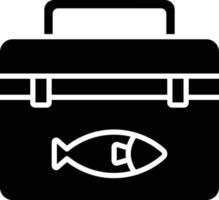 estilo de icono de enfriador de pescado vector