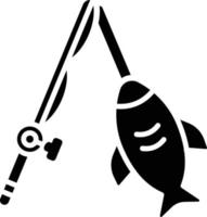 estilo de icono de pesca deportiva vector