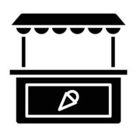 Ice Cream Stall Icon Style vector