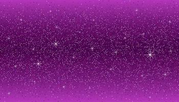 Cosmic violet background with glitter sparkles or confetti. vector