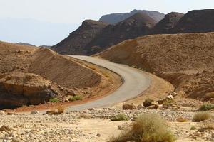 Road in the Eilat mountains in the Negev desert photo