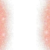 White background with rose gold glitter sparkles or confetti and space for text. vector