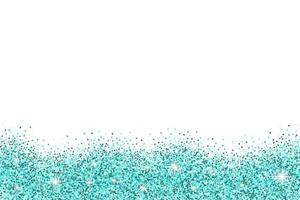 White horizontal background with azure glitter sparkles or confetti and space for text. vector